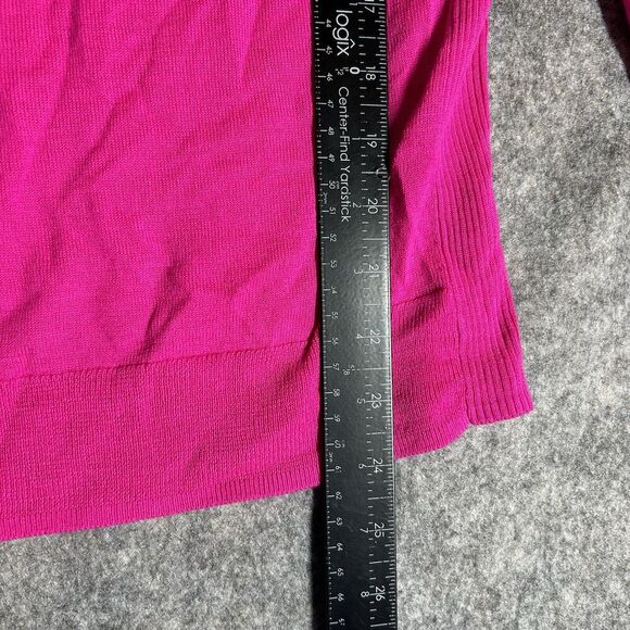 J Crew Sweater Womens Small Petite Merino Wool Blend Pink Pullover Barbiecore - Picture 3 of 6